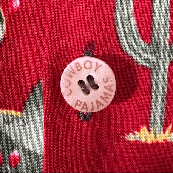 Original Cowboy Women’s Western Cotton Nightshirt XL Red Rockabilly Retro - Picture 4 of 10